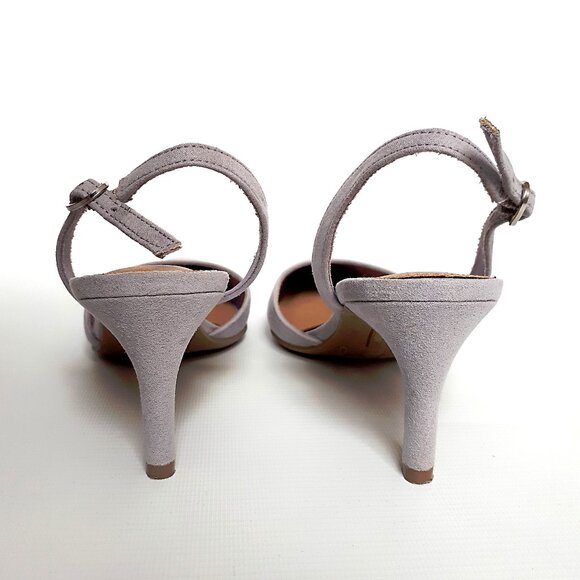 CHRISTIAN SIRIANO Kadence Slingback Kitten Heel Pumps with Pointy Toe in Orchid - Picture 5 of 15